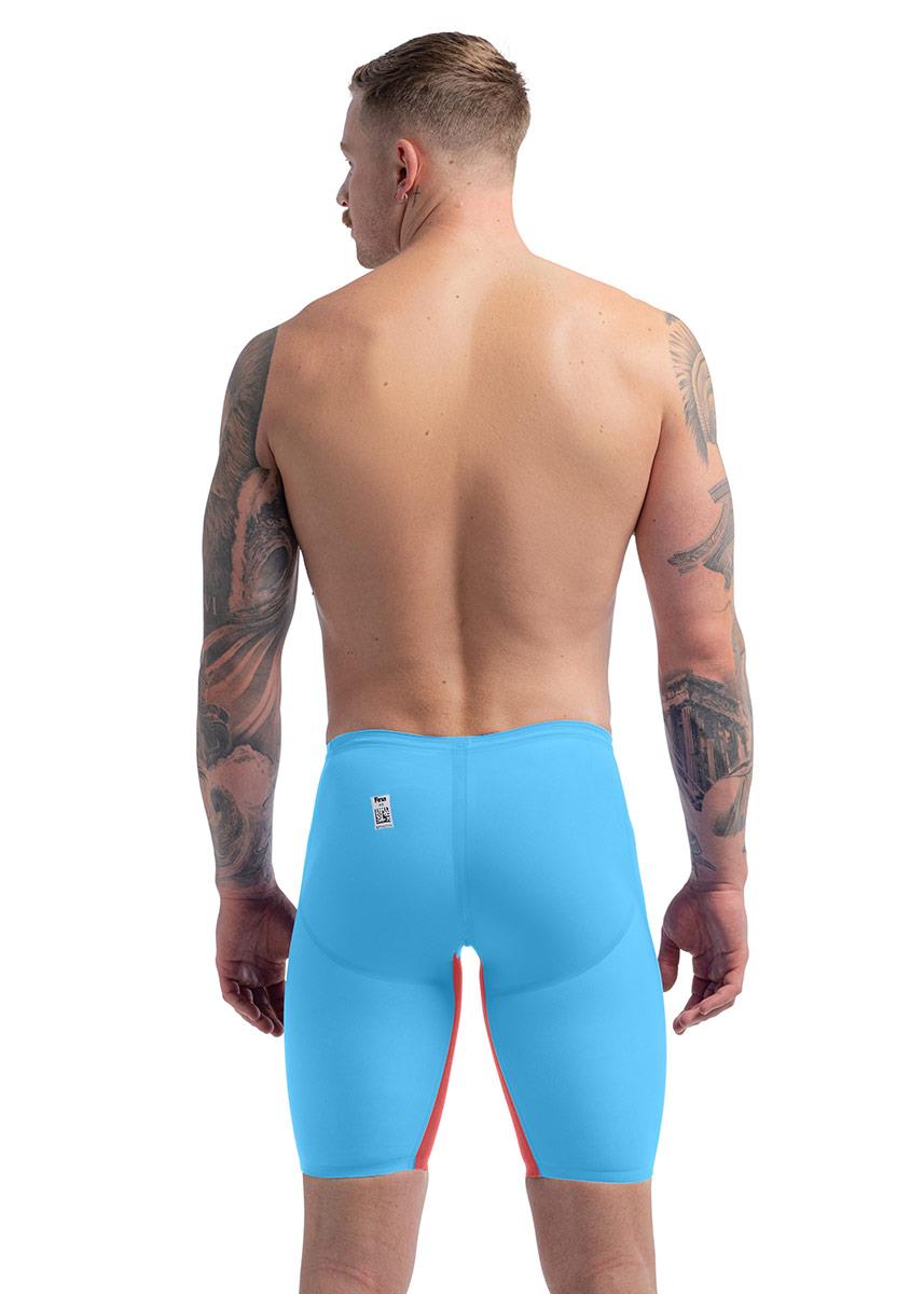 Speedo Fastskin LZR Pure Valor 2.0 High Waisted Jammer - Picton Blue / Flame Red-611542