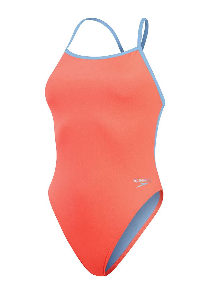 Speedo Solid Vback Swimsuit - Peach-612215