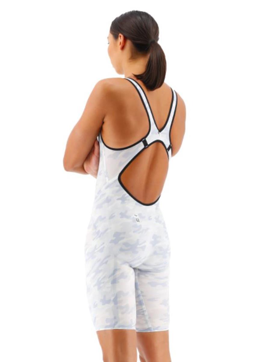 TYR Venzo Camo Open Back Kneeskin - White-612916