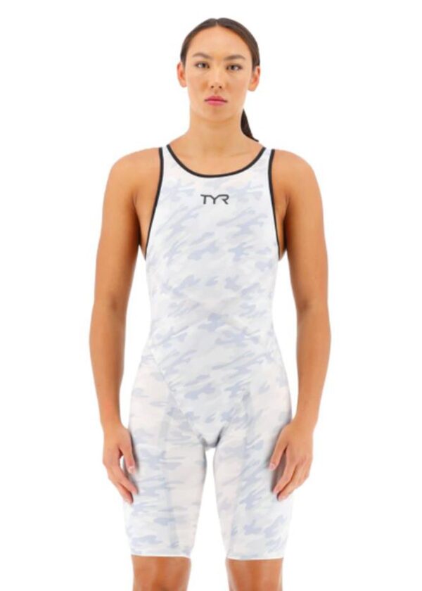 TYR Venzo Camo Closed Back Kneeskin - White