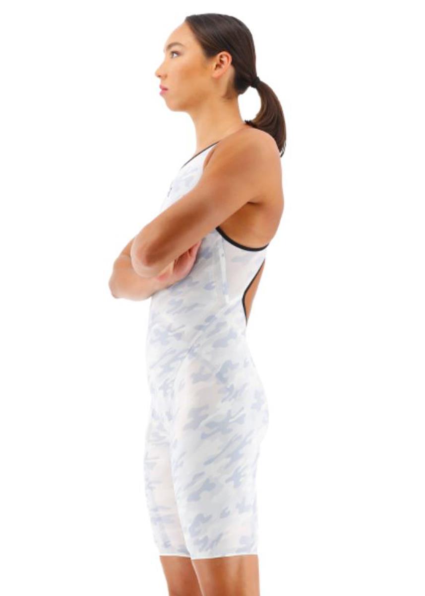 TYR Venzo Camo Open Back Kneeskin - White-612913
