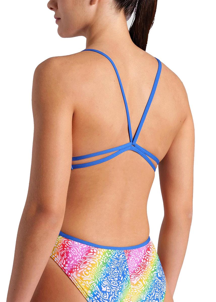 Arena Womens Let it Beat Lace Back Swimsuit - Royal Blue / White-613176