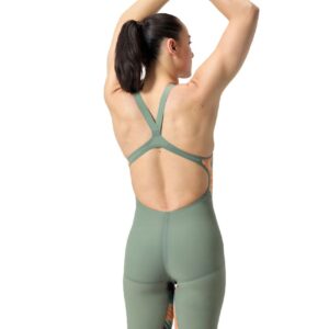 Speedo Fastskin LZR Pure Valor 2.0 Openback Kneeskin – Country Green / Nectarine