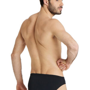 Arena Mens Team Solid Swim Briefs – Black / White