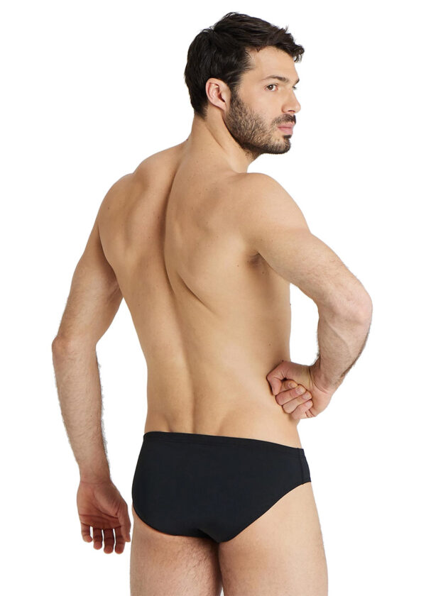 Arena Mens Team Solid Swim Briefs – Black / White