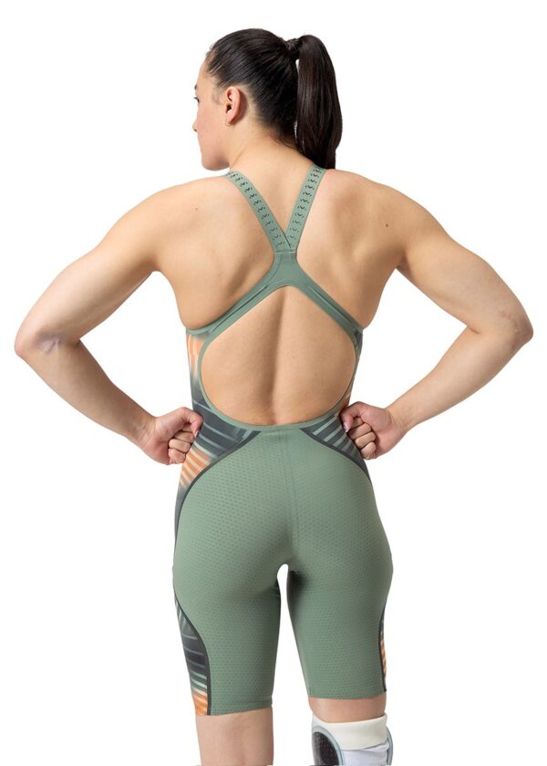 Speedo Fastskin LZR Pure Intent 2.0 Openback Kneeskin – Green / Orange