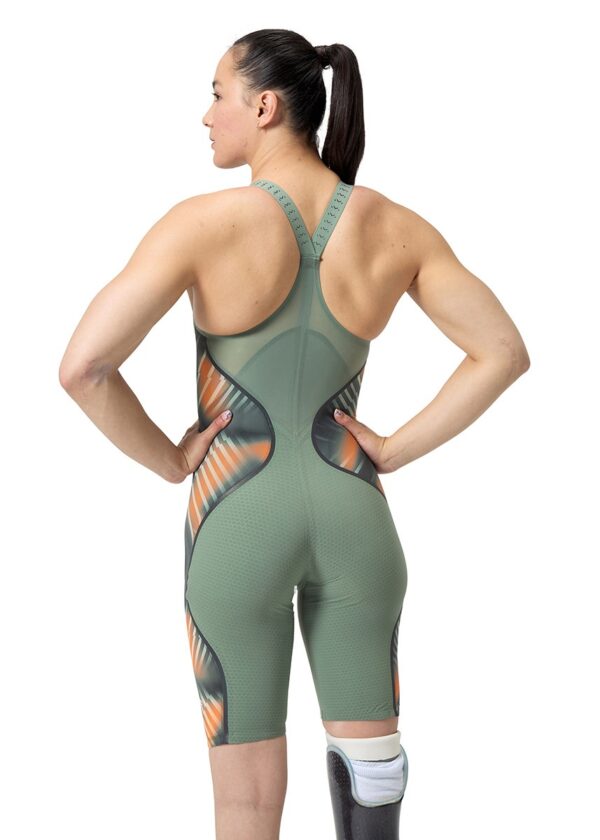Speedo Fastskin LZR Pure Intent 2.0 Closedback Kneeskin – Green / Orange
