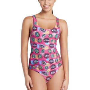 Zoggs Look Inside Scoopback Swimsuit - Magenta