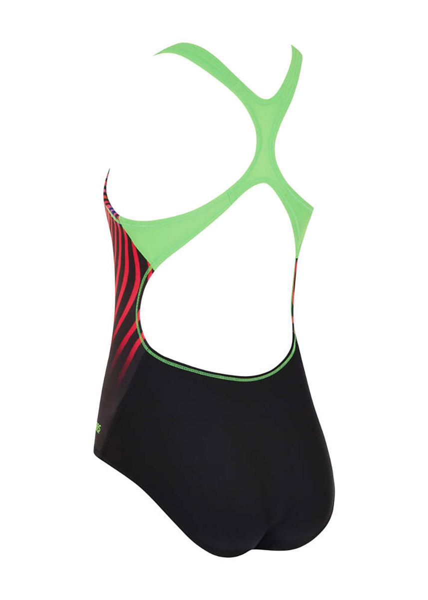 Zoggs Girls Neon Vibe Rowleeback Swimsuit-618916