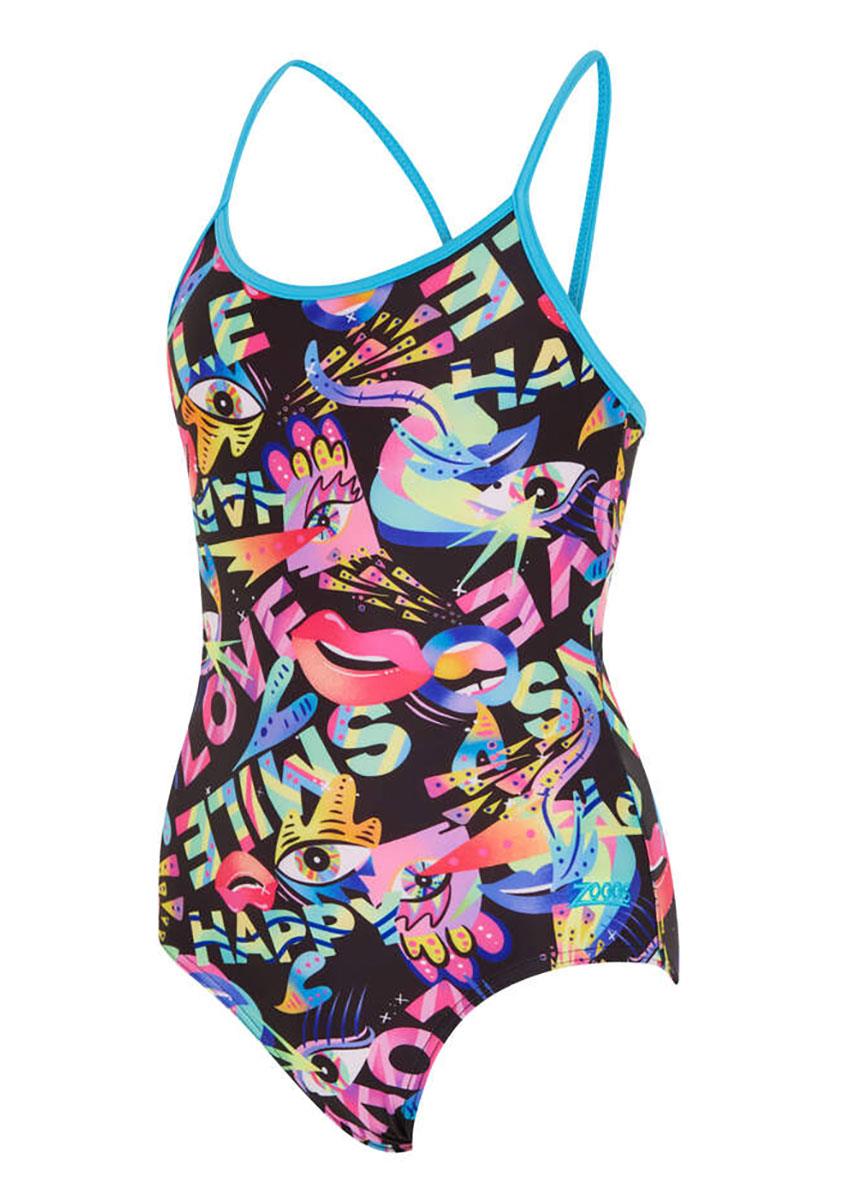 Zoggs Girls Joyful Sprintback Swimsuit-618895