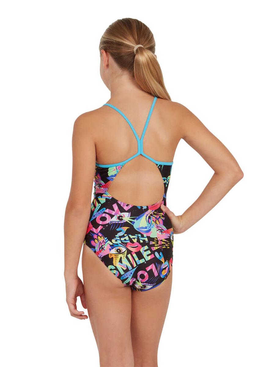 Zoggs Girls Joyful Sprintback Swimsuit-brand