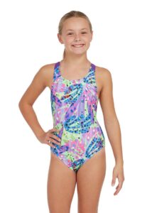 Zoggs Girls Sea Petal Flyback Swimsuit