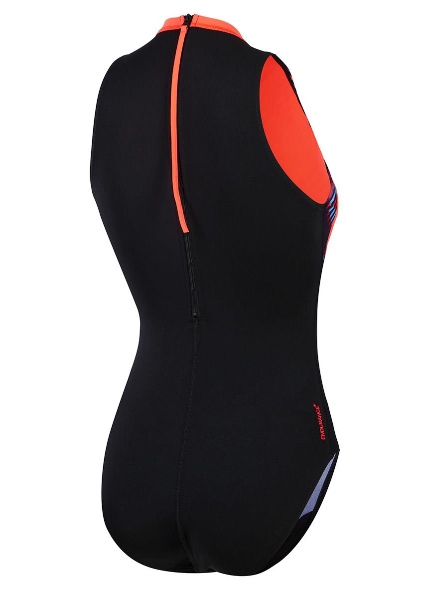 Speedo Printed Hydrasuit - Black / Red-619447