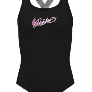Nike Girls Logo Tape Swimsuit