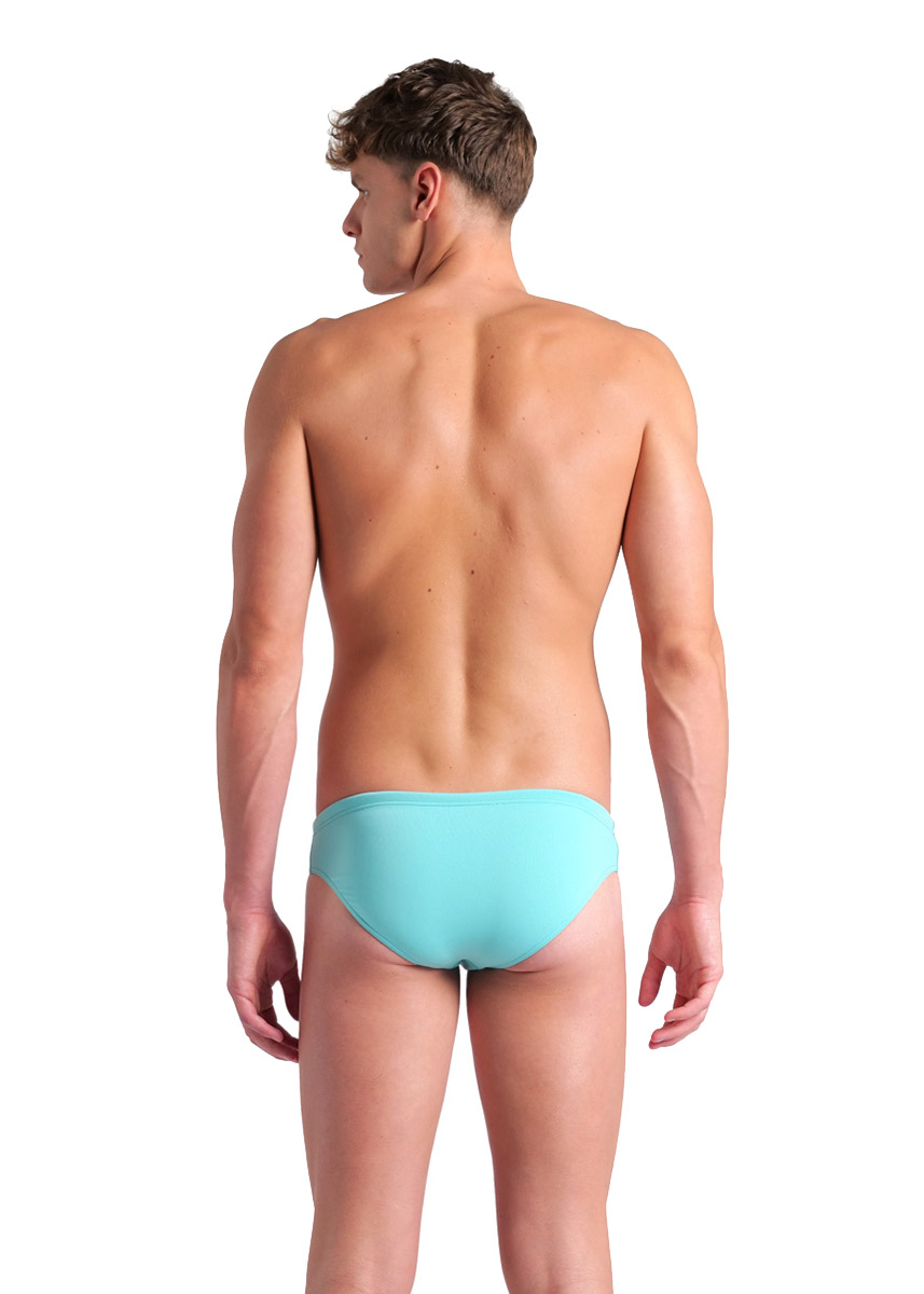 Arena Team Solid Swim Brief - Aqua / Navy Blue-622598
