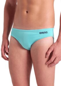 Arena Team Solid Swim Brief - Aqua / Navy Blue