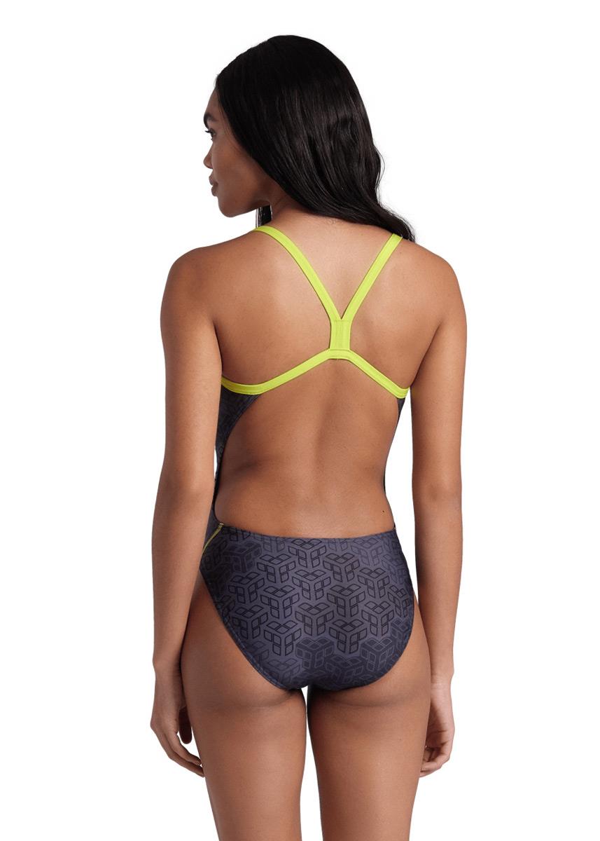 Arena Womens Camo Kikki Challenge Back Swimsuit - Soft Green / Black Multi-brand