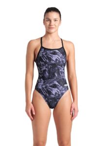 Arena Team Crackle Challenge Back Swimsuit - Black