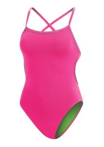 Dolfin Solid Tie Back Swimsuit - Pink