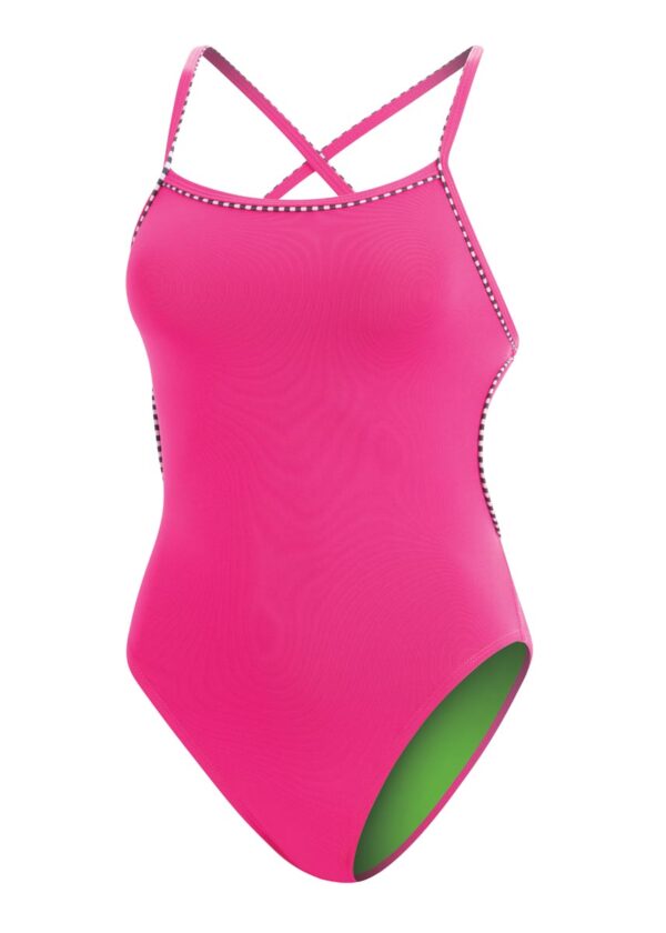 Uglies Revibe Solid Tie Back Swimsuit - Pink