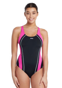 Zoggs Women's Eaton Flyback Swimsuit - Black/Magenta