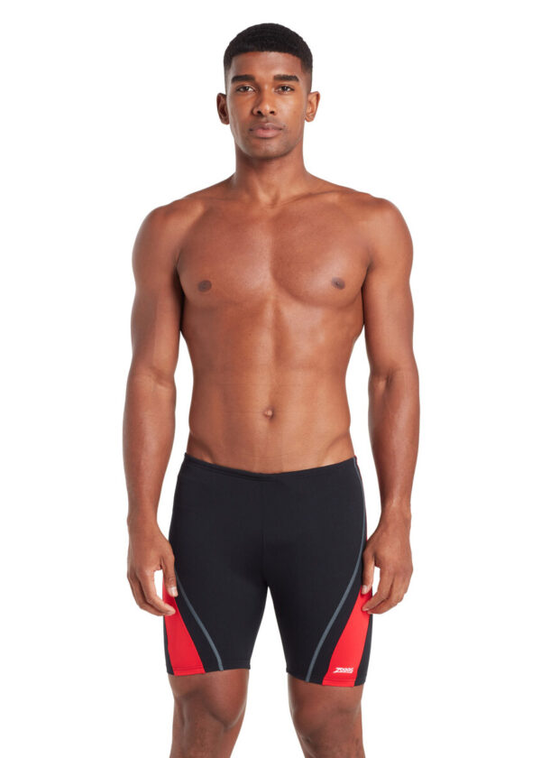 Zoggs Eaton Mid Jammer - Black/Red