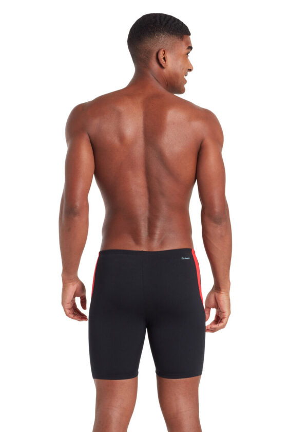 Zoggs Men’s Eaton Mid Jammer – Black/Red