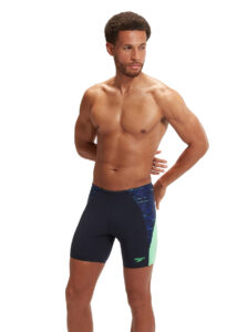 Speedo END+ MAX Splice Mid Jammer - Navy / Green