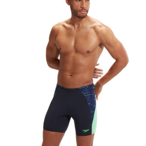 Speedo END+ MAX Splice Mid Jammer - Navy / Green