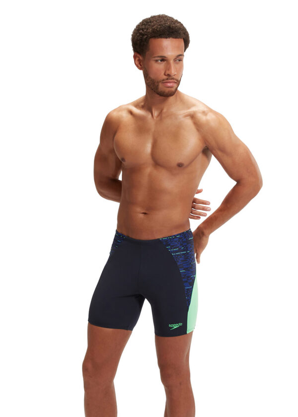 Speedo END+ MAX Splice Mid Jammer - Navy / Green