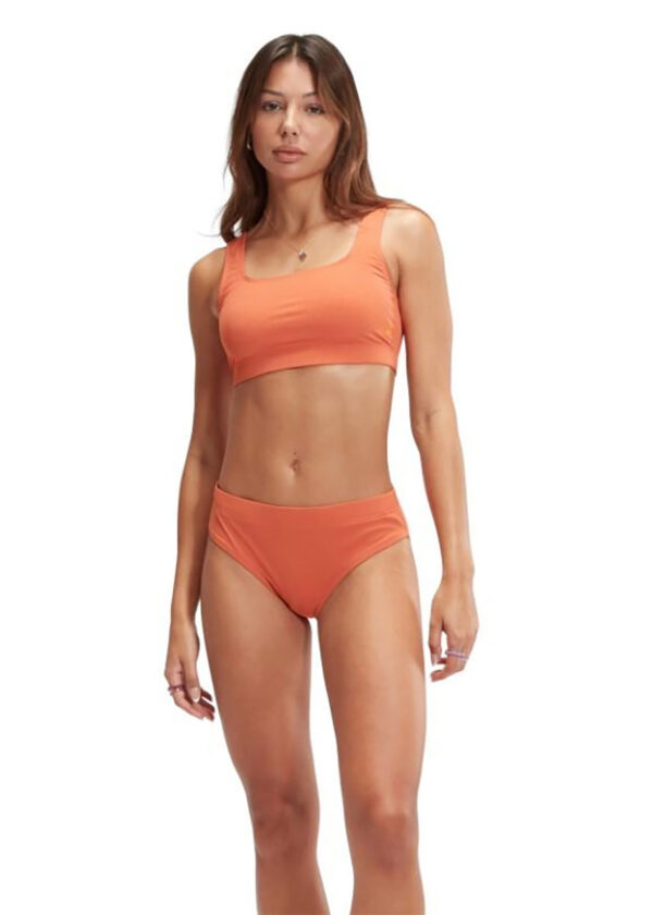 Speedo Textured Deep U-Back Swim Bikini - Fall / Terracotta