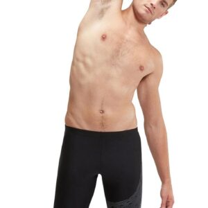 Another front view of Speedo Medley Logo Jammer - Black / Orange