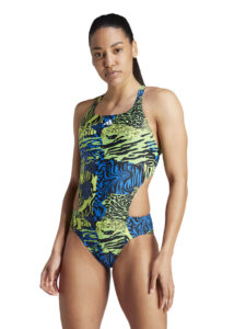Adidas Women's GRX Swimsuit - Lime/Royal Blue/Black