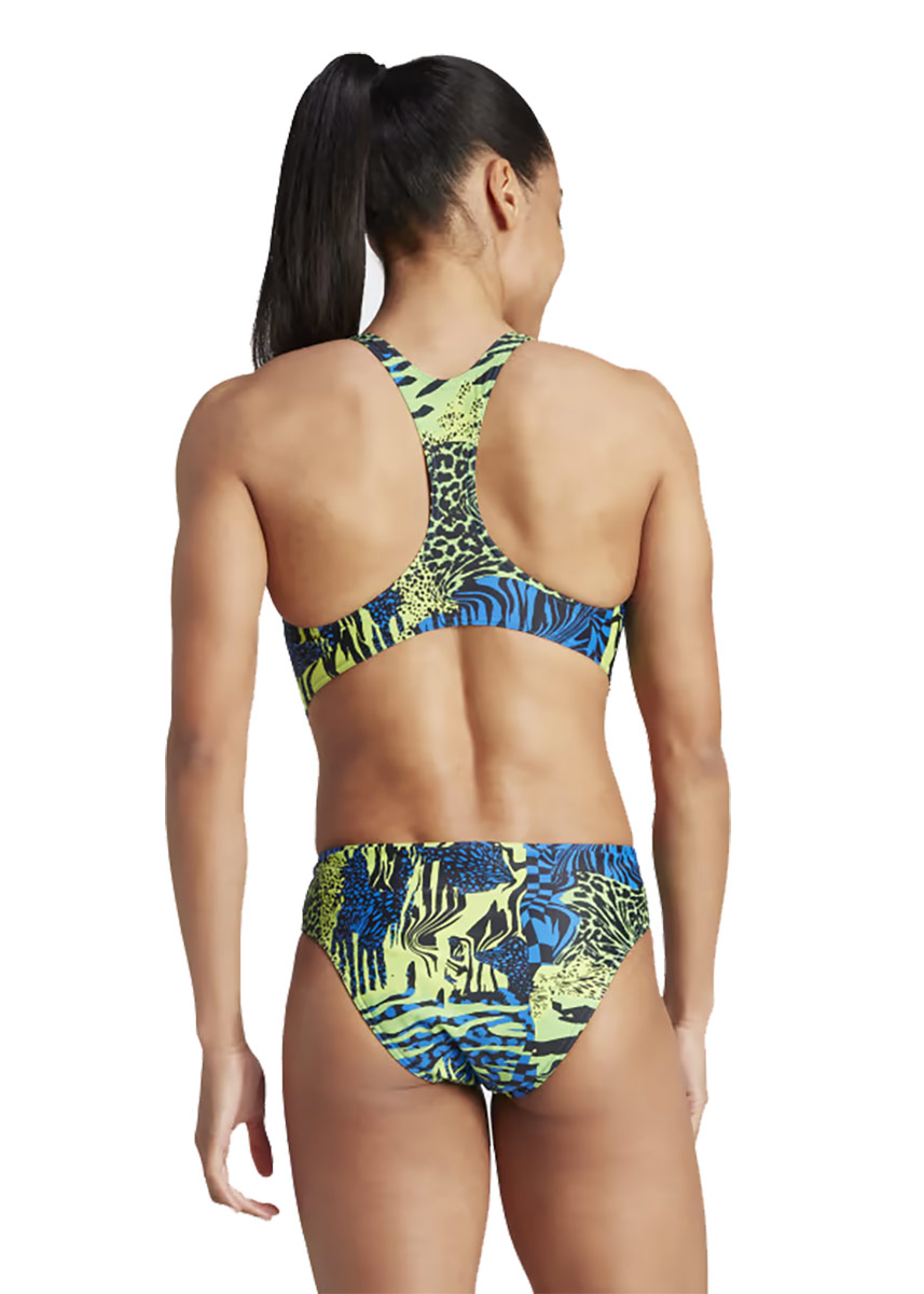 Adidas Women's GRX Swimsuit - Lime/Royal Blue/Black-brand