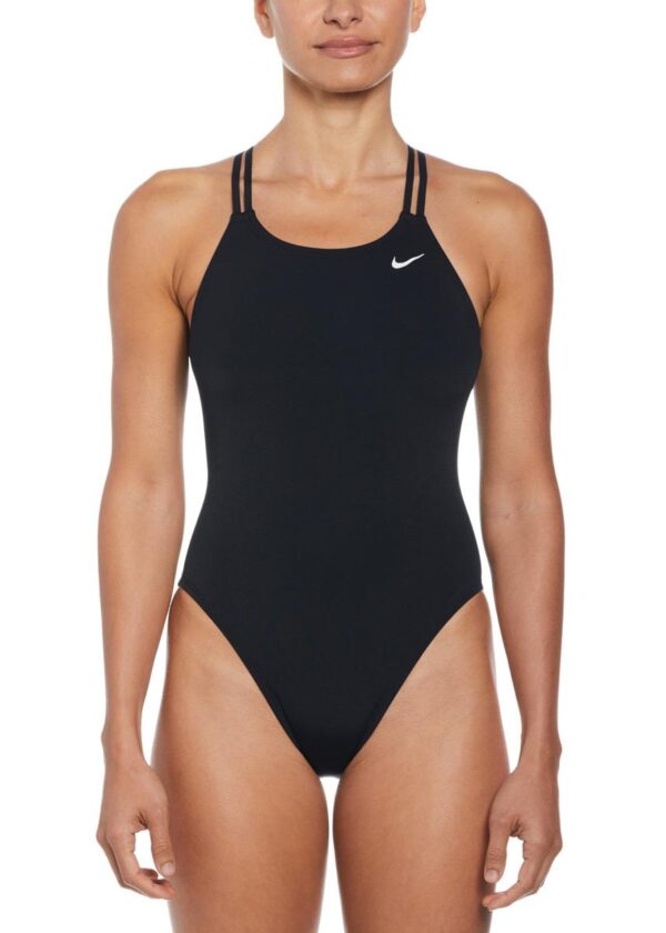 Nike Hydrastrong Solid Spiderback One Piece Swimsuit - Black