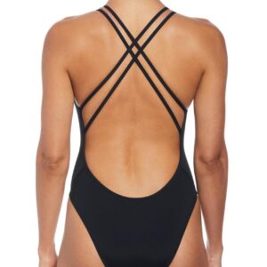 Nike Hydrastrong Solid Spiderback One Piece Swimsuit – Black