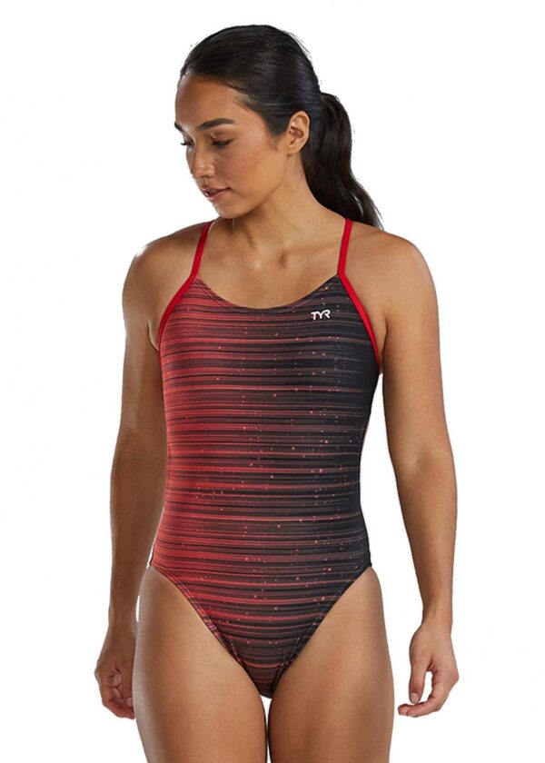 TYR CutoutFIt Durafast Elite Speedwarp Swimsuit - Red