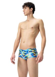 Speedo Mens Allover Digi 14cm Brief - Picton Blue/Lemon Drizzle