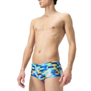Speedo Mens Allover Digi 14cm Brief - Picton Blue/Lemon Drizzle-0