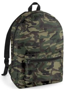 BagBase Packaway Backpack - Jungle Camouflage / Black