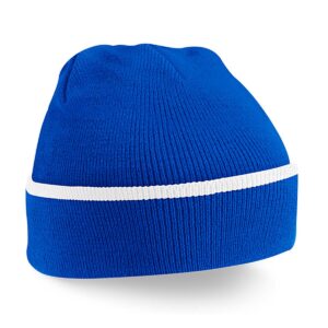 Beechfield Teamwear Beanie - Bright Royal / White