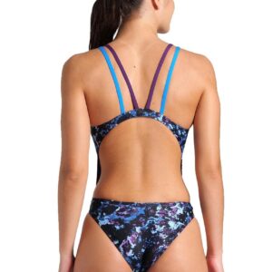 Arena Womens Rockin Swim Tech Back Swimsuits – Aqua / Purple