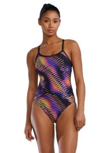 TYR Durafast Elite Evolved CrosscutFit Tieback Swimsuit - Lime / Multi