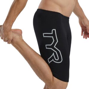 TYR Durafast Elite® Large Logo Solid Jammer - Black-0