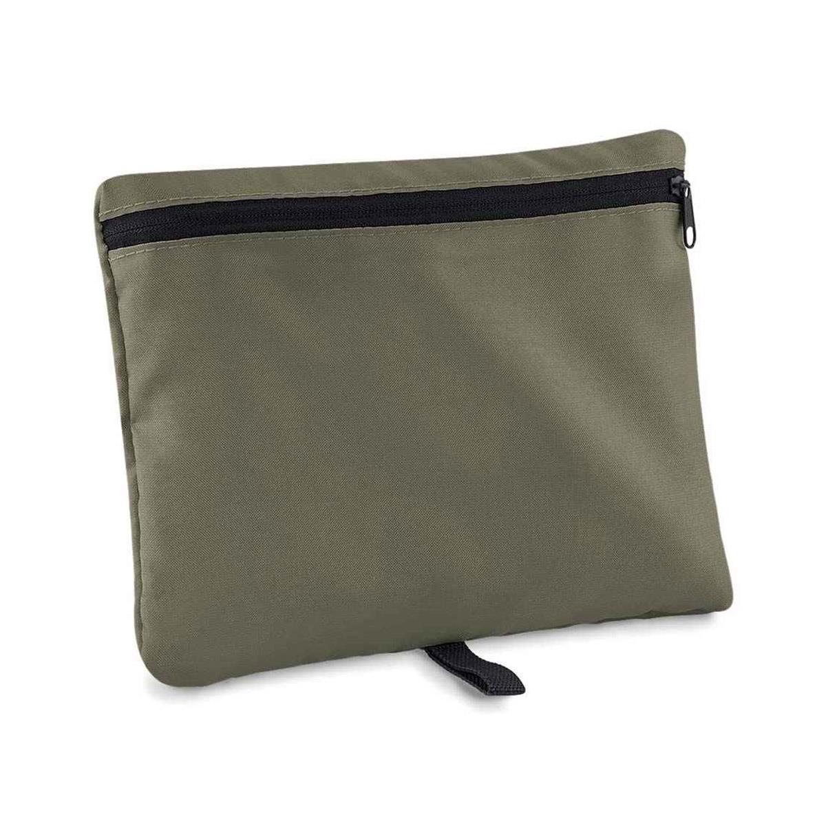 BagBase Packaway Barrel Bag - Olive Green / Black-621149