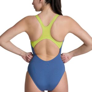 Arena Womens Graphic Swim Pro Swimsuit – Grey Blue/Soft Green