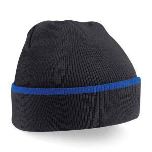 Beechfield Teamwear Beanie - Black / Bright Royal