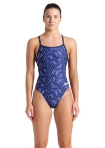Arena Womens Escape Challenge Back Swimsuit - Navy