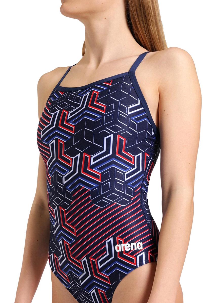 Arena Kikko Pro Light Drop Back Swimsuit - Navy / Red White Blue-621348