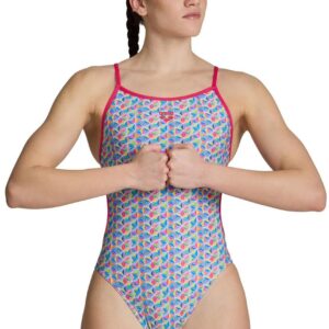 Arena Starfish Lace Back Swimsuit - Freak Rose/White Multi